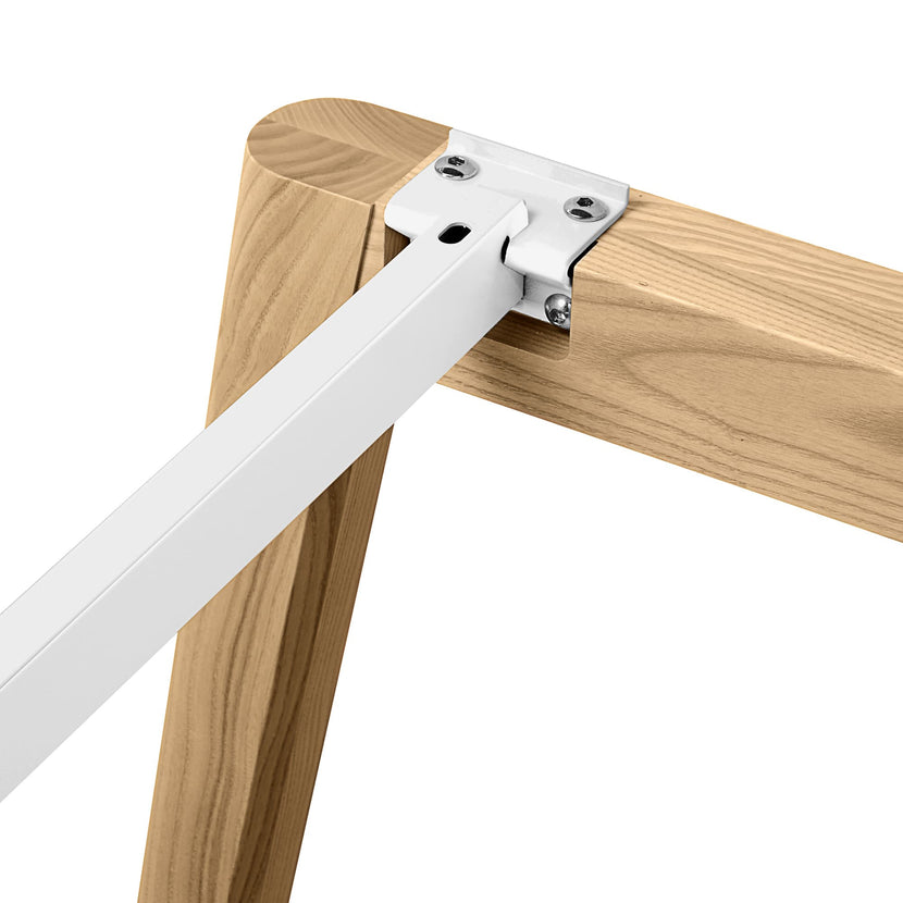 NOVA WOOD Tableau de réunion | Cadre en bois massif, 1600 x 800 mm, HPL blanc