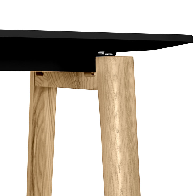 NOVA WOOD Tabella delle riunioni | Frame in legno massiccio, 1800 x 800 mm, HPL Fenix ​​nero