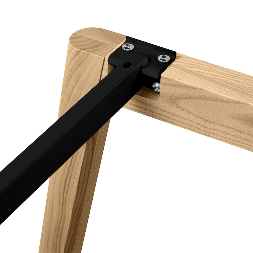 NOVA WOOD Tabella delle riunioni | Frame in legno massiccio, 1800 x 800 mm, HPL Fenix ​​nero