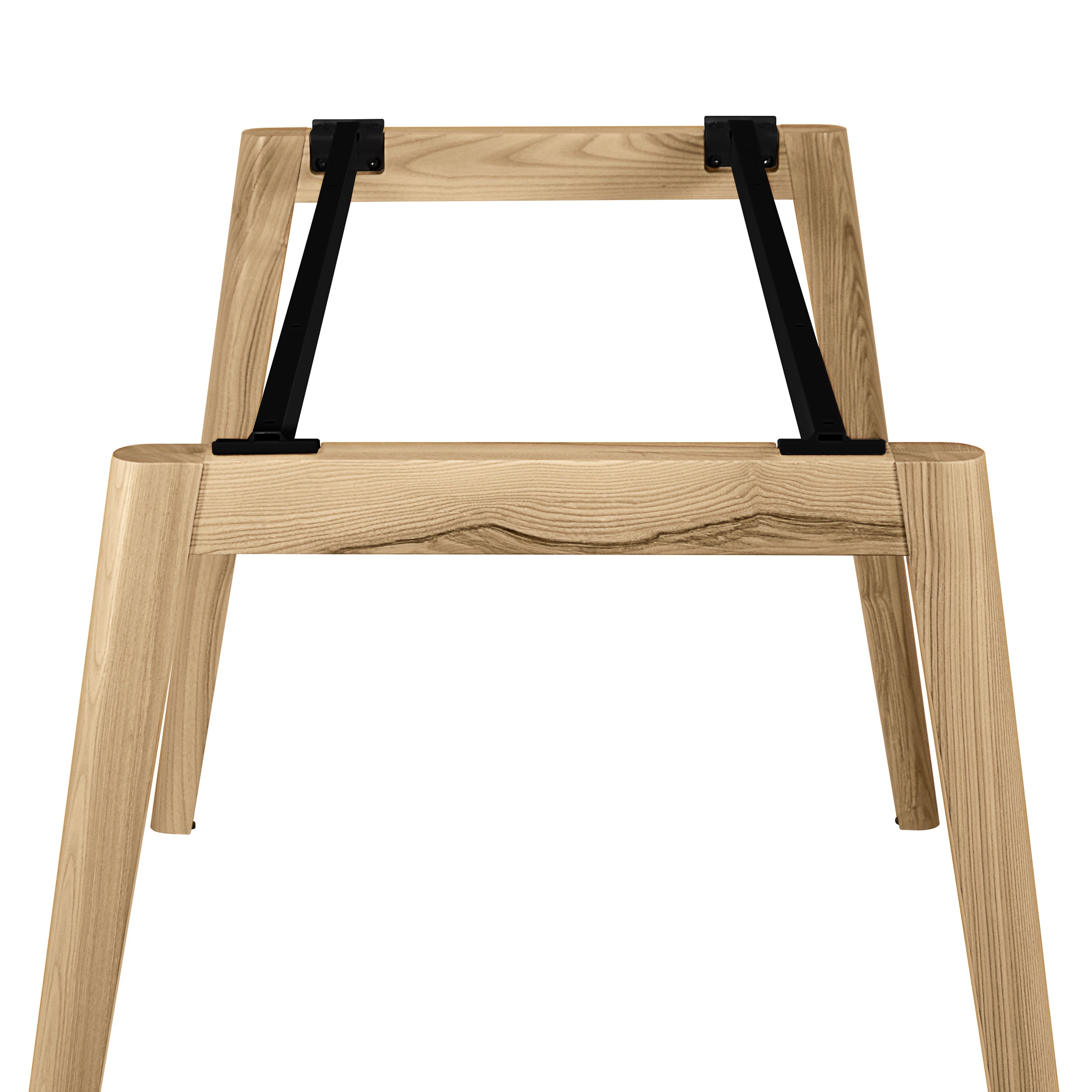 NOVA WOOD Tabella delle riunioni | Frame in legno massiccio, 1800 x 800 mm, HPL Fenix ​​nero