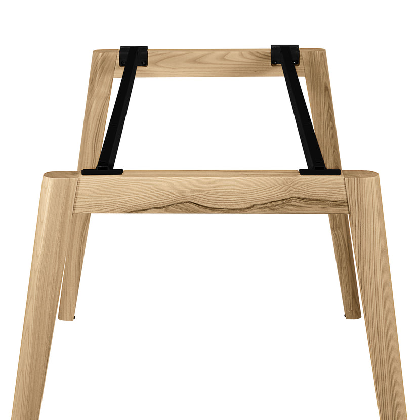 NOVA WOOD Tabella delle riunioni | Frame in legno massiccio, 1800 x 800 mm, HPL Fenix ​​nero