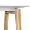 NOVA WOOD Schreibtisch | Massivholz-Gestell, 1800 x 800 mm, HPL Weiß - 4 Thumbnail Image
