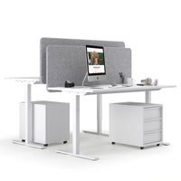 One H desk | Manually height adjustable, 1400 x 800 mm, white