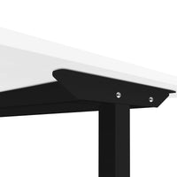 One H desk | Manually height adjustable, 1400 x 800 mm, white