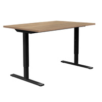 ONE H Desk | Manually height adjustable, 1400 x 800 mm, amber oak