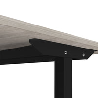 ONE H Desk | Manually height adjustable, 1400 x 800 mm, gray northern oak