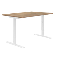 ONE H Desk | Manually height adjustable, 1400 x 800 mm, amber oak