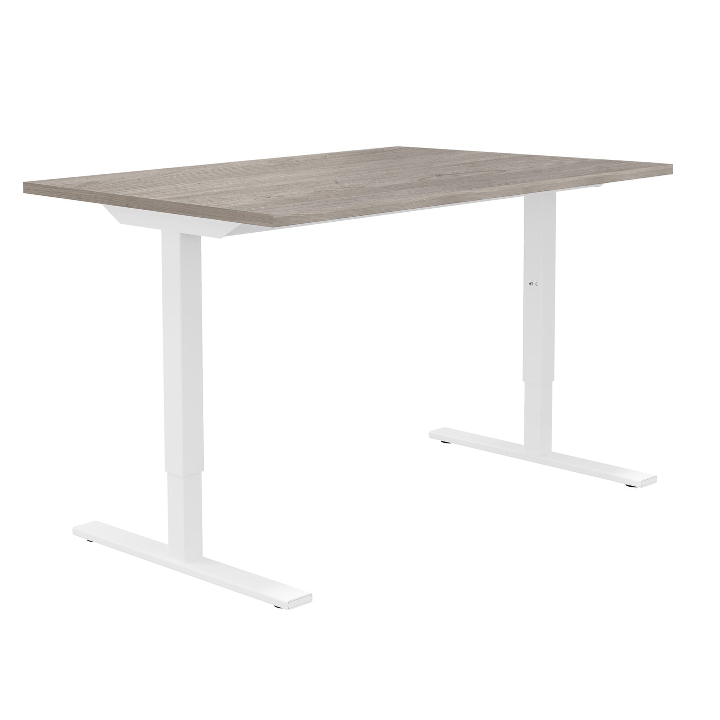 ONE H Desk | Manually height adjustable, 1400 x 800 mm, gray northern oak