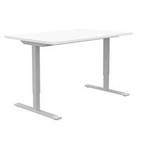 One H desk | Manually height adjustable, 1400 x 800 mm, white