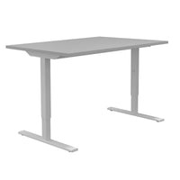 ONE H Desk | Manually height adjustable, 1400 x 800 mm, pearl gray