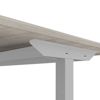 ONE H Desk | Manually height adjustable, 1400 x 800 mm, gray northern oak