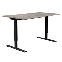 ONE H Desk | Manually height adjustable, 1600 x 700 mm, gray northern oak