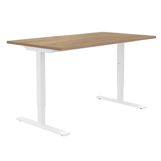 ONE H Desk | Manually height adjustable, 1600 x 700 mm, amber oak