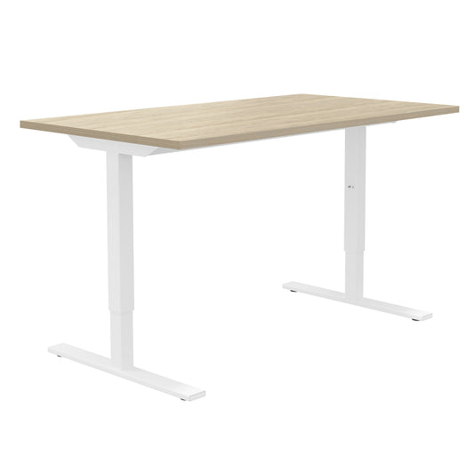 ONE H Desk | Manually height adjustable, 1600 x 700 mm, sand ash