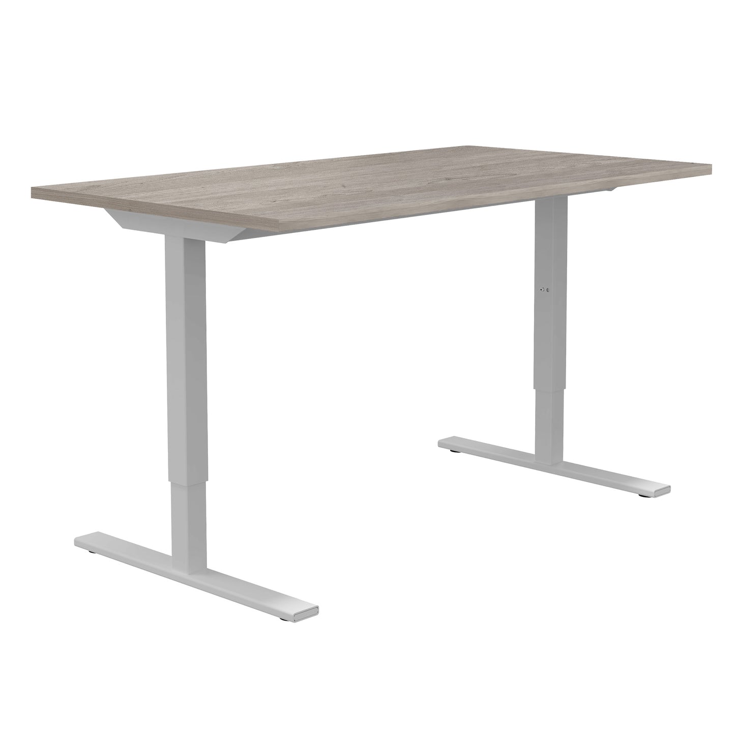 ONE H Desk | Manually height adjustable, 1600 x 700 mm, gray northern oak