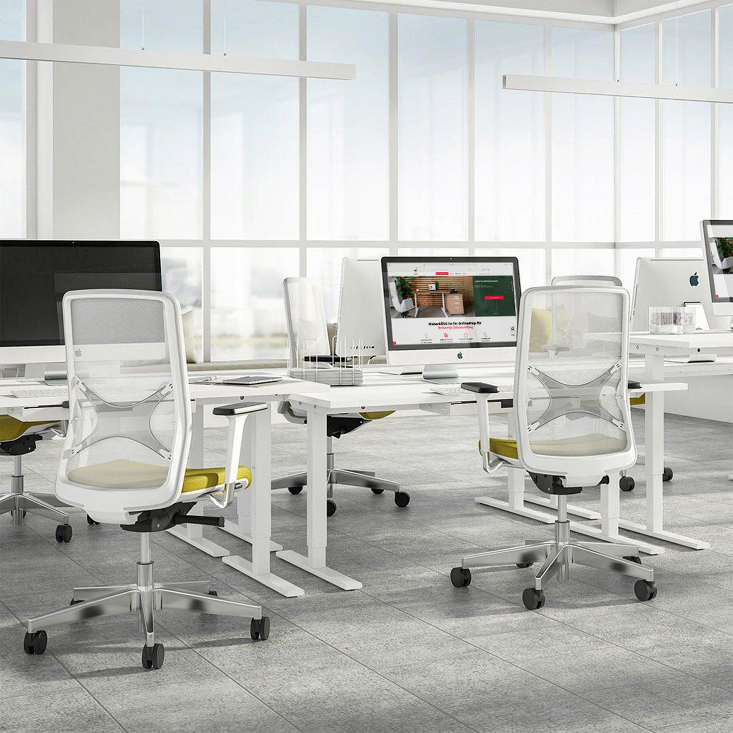 ONE H Desk | Manually height adjustable, 1600 x 700 mm, pearl gray