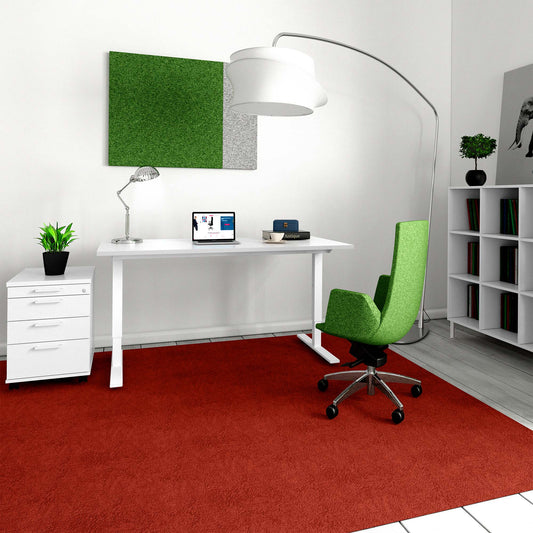 One H desk | Manually height adjustable, 1600 x 700 mm, white