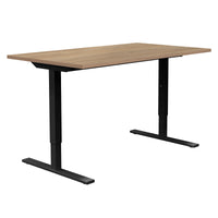 ONE H Desk | Manually height adjustable, 1600 x 800 mm, amber oak