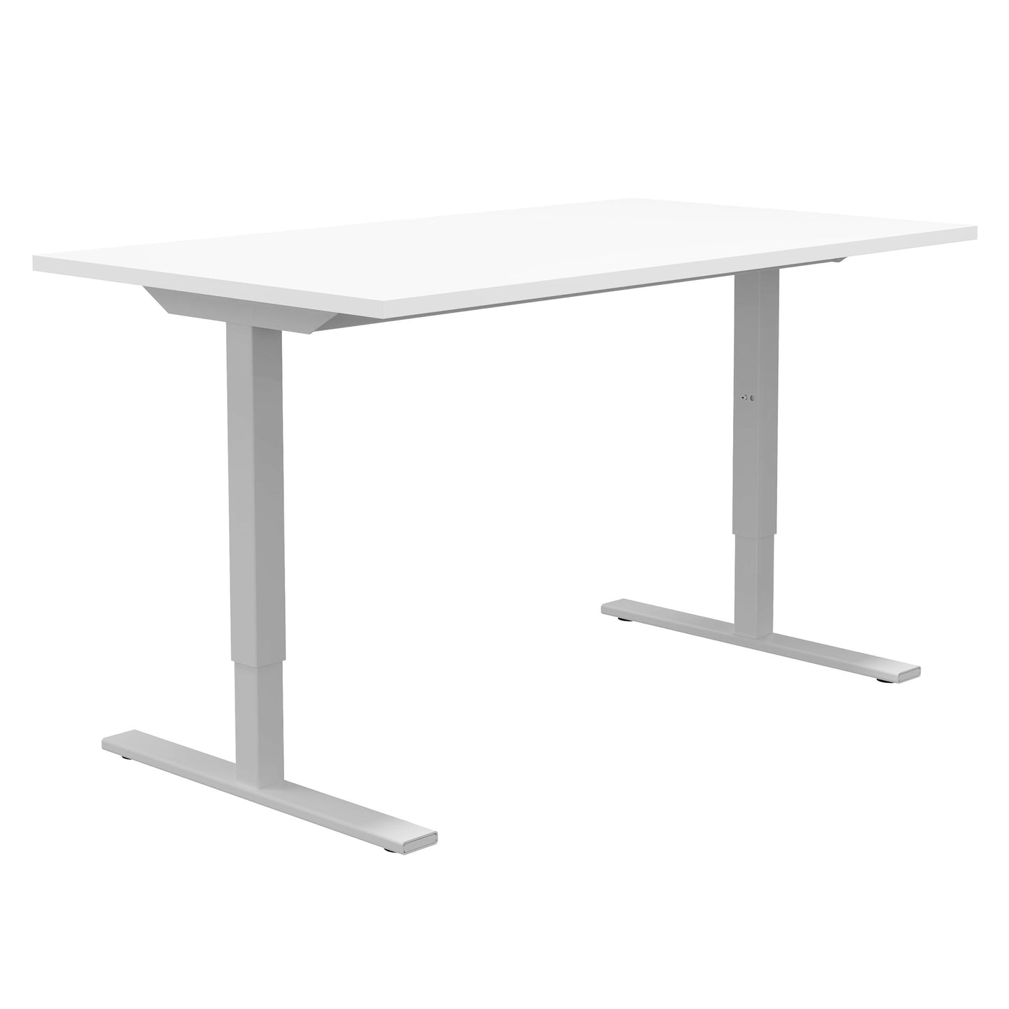 One H desk | Manually height adjustable, 1600 x 800 mm, white