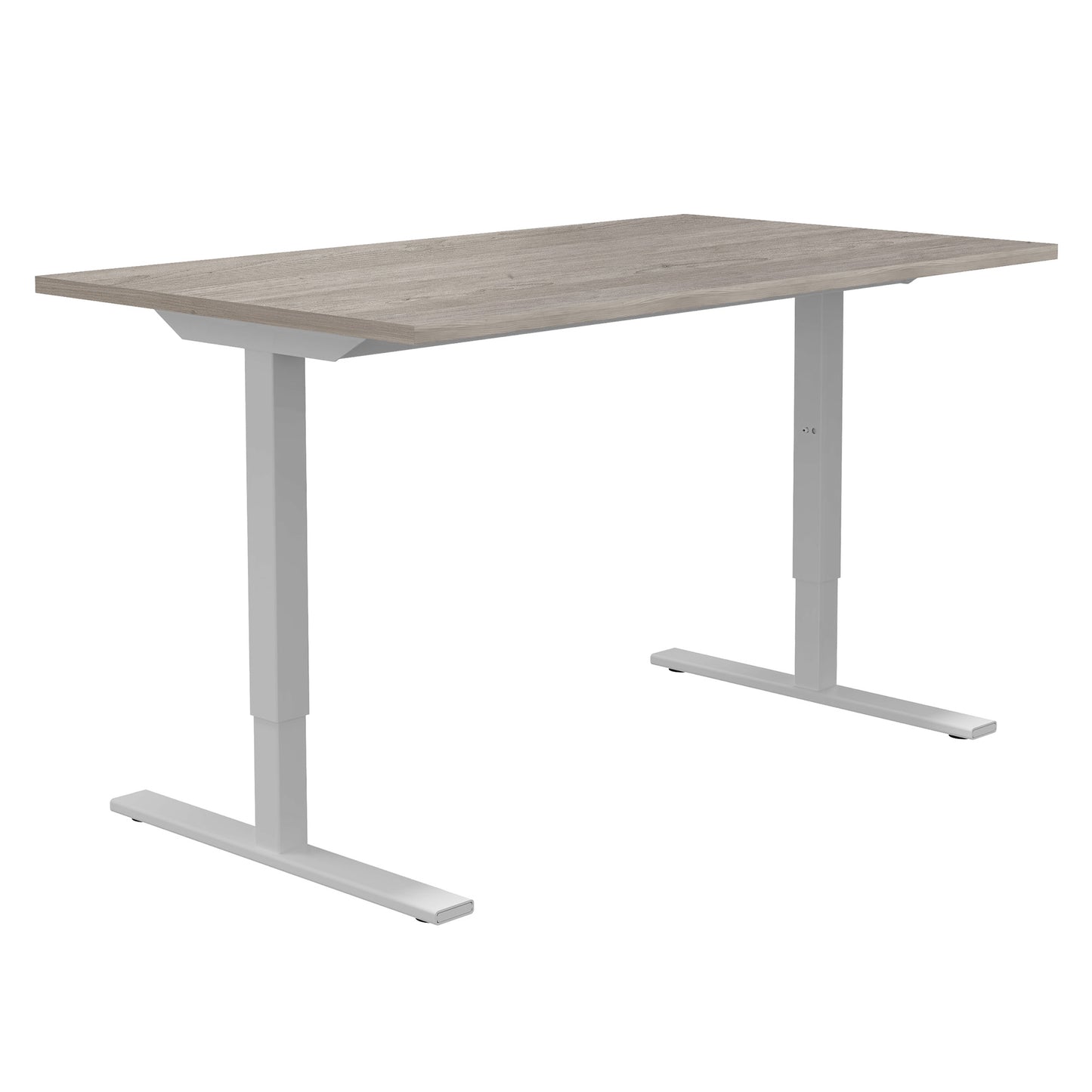 ONE H Desk | Manually height adjustable, 1600 x 800 mm, gray northern oak