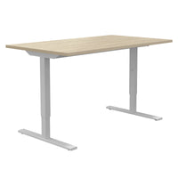 ONE H Desk | Manually height adjustable, 1600 x 800 mm, sand ash