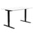 One H desk | Manually height adjustable, 1600 x 800 mm, white