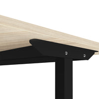 ONE H Desk | Manually height adjustable, 1600 x 800 mm, sand ash