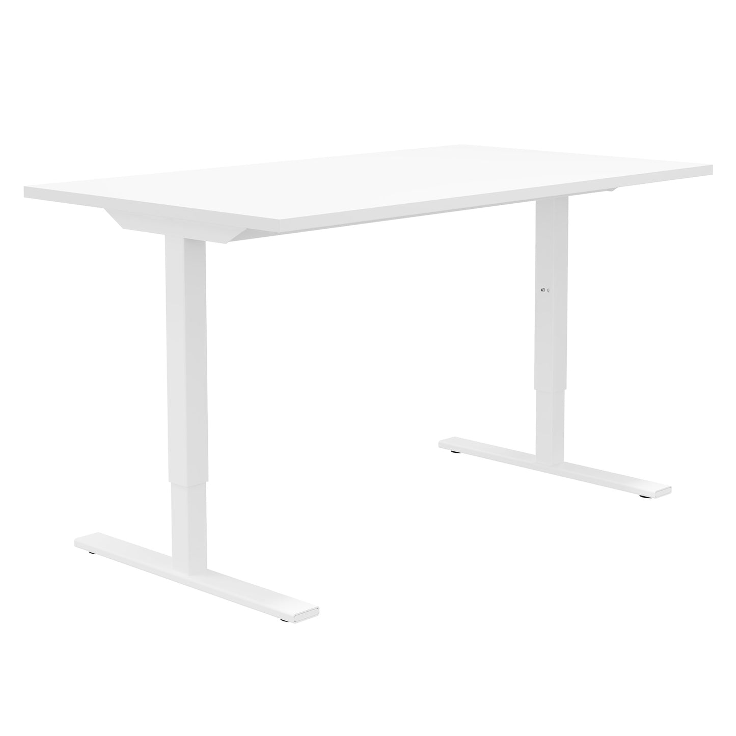 One H desk | Manually height adjustable, 1600 x 800 mm, white