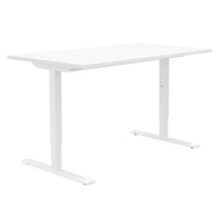 One H desk | Manually height adjustable, 1600 x 800 mm, white