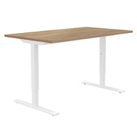 ONE H Desk | Manually height adjustable, 1600 x 800 mm, amber oak