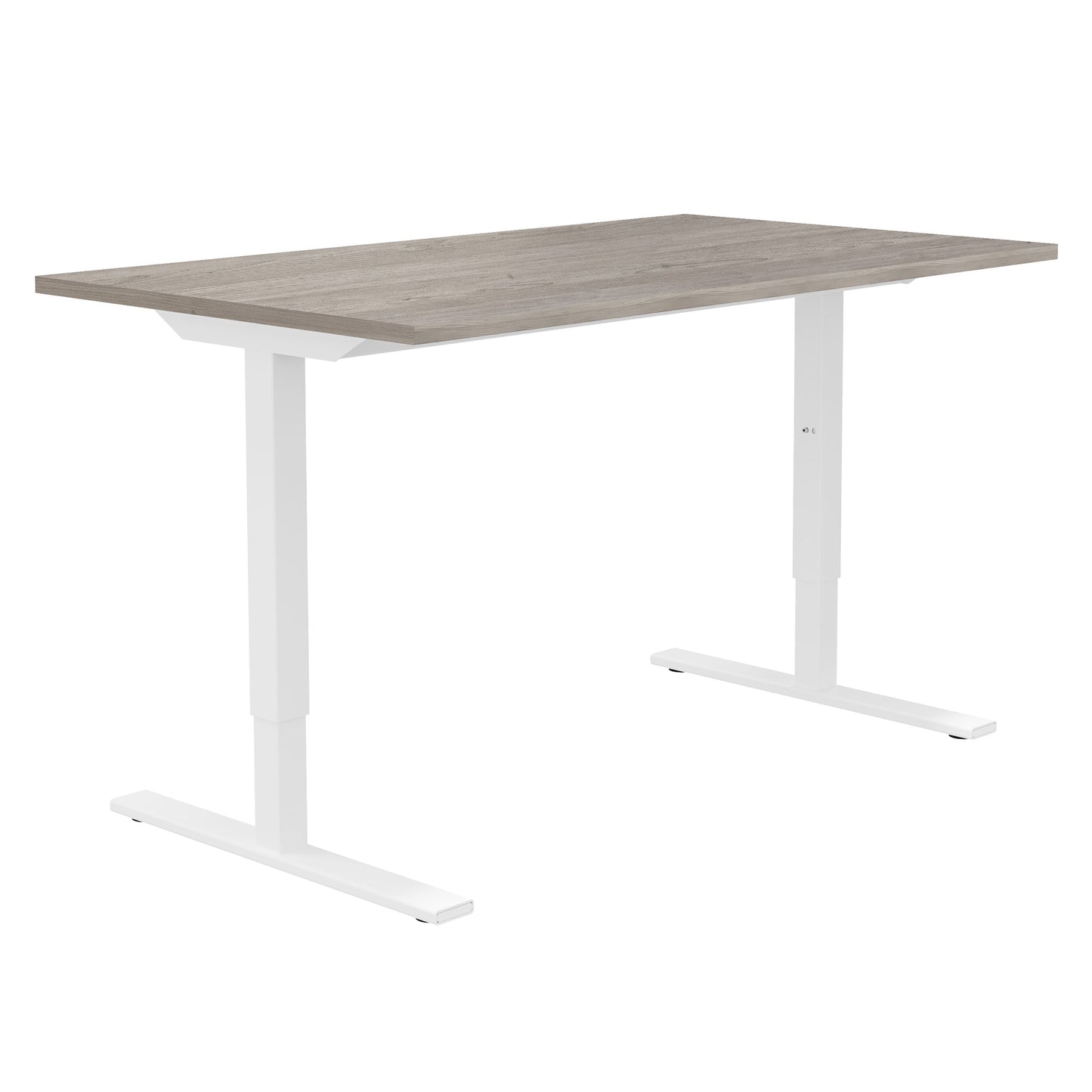 ONE H Desk | Manually height adjustable, 1600 x 800 mm, gray northern oak