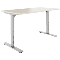 SCALE desk | 1600 - 1800 mm, manually height adjustable, maple