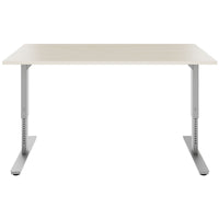 SCALE desk | 1600 - 1800 mm, manually height adjustable, maple