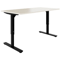 SCALE desk | 1600 - 1800 mm, manually height adjustable, maple