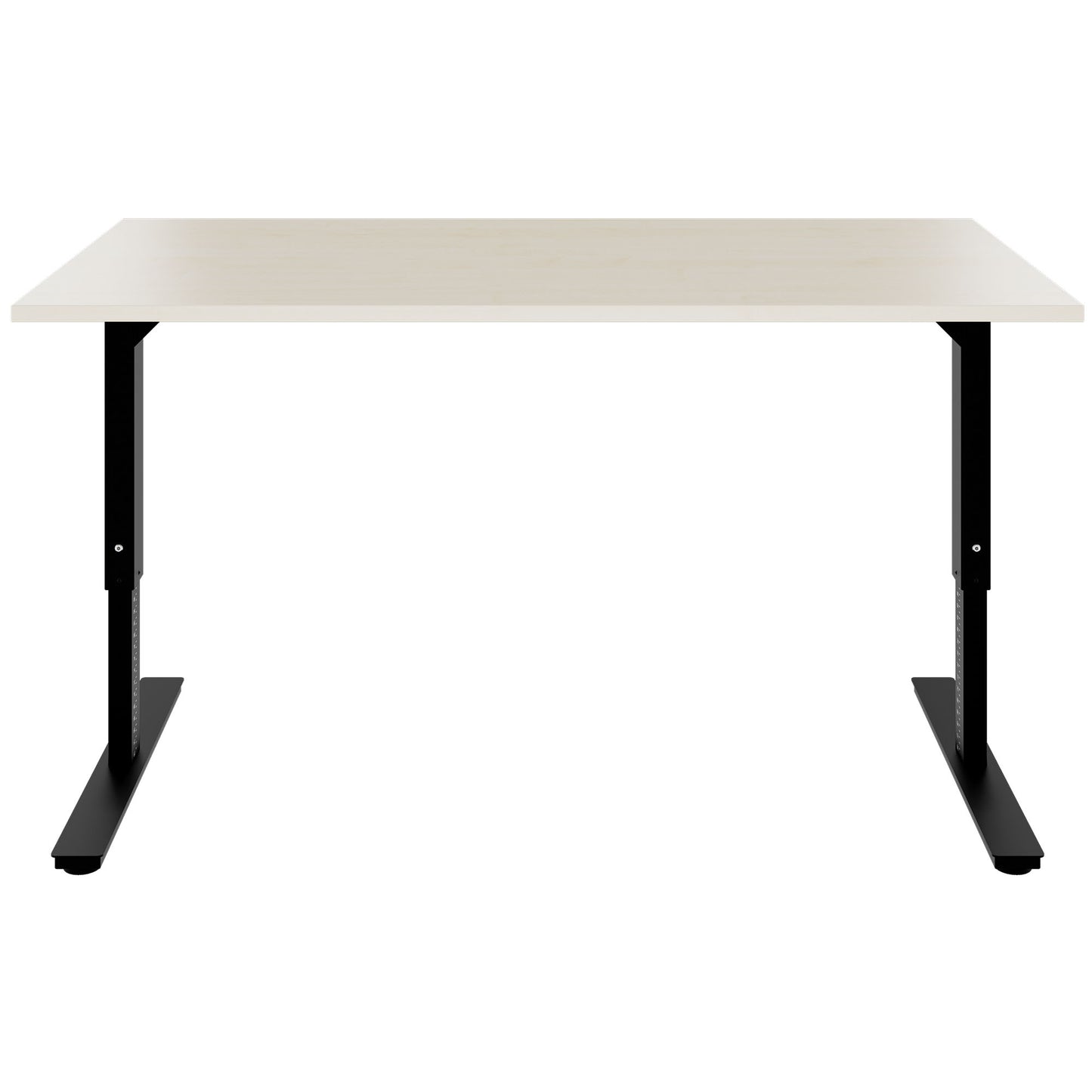 SCALE desk | 1600 - 1800 mm, manually height adjustable, maple