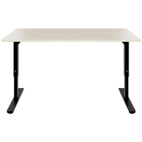 SCALE desk | 1600 - 1800 mm, manually height adjustable, maple