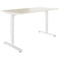 SCALE desk | 1600 - 1800 mm, manually height adjustable, maple