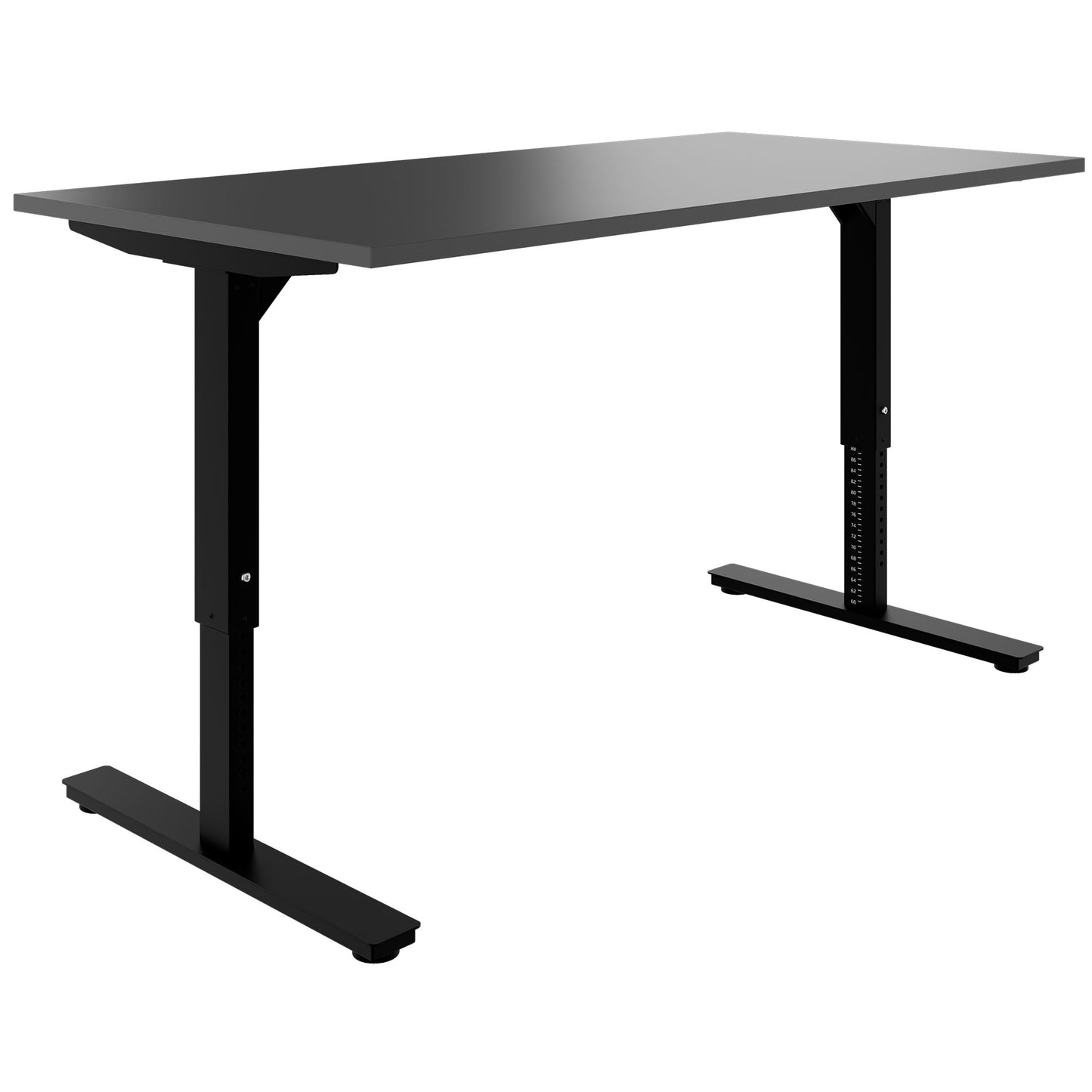 SCALE Schreibtisch | 1600 - 1800 mm, manuell höhenverstellbar, Anthrazit