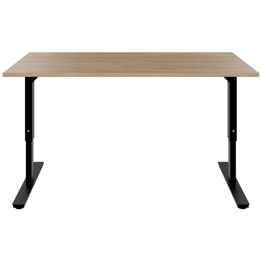 SCALE desk | 1600 - 1800 mm, manually height adjustable, amber oak