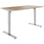 SCALE desk | 1600 - 1800 mm, manually height adjustable, amber oak