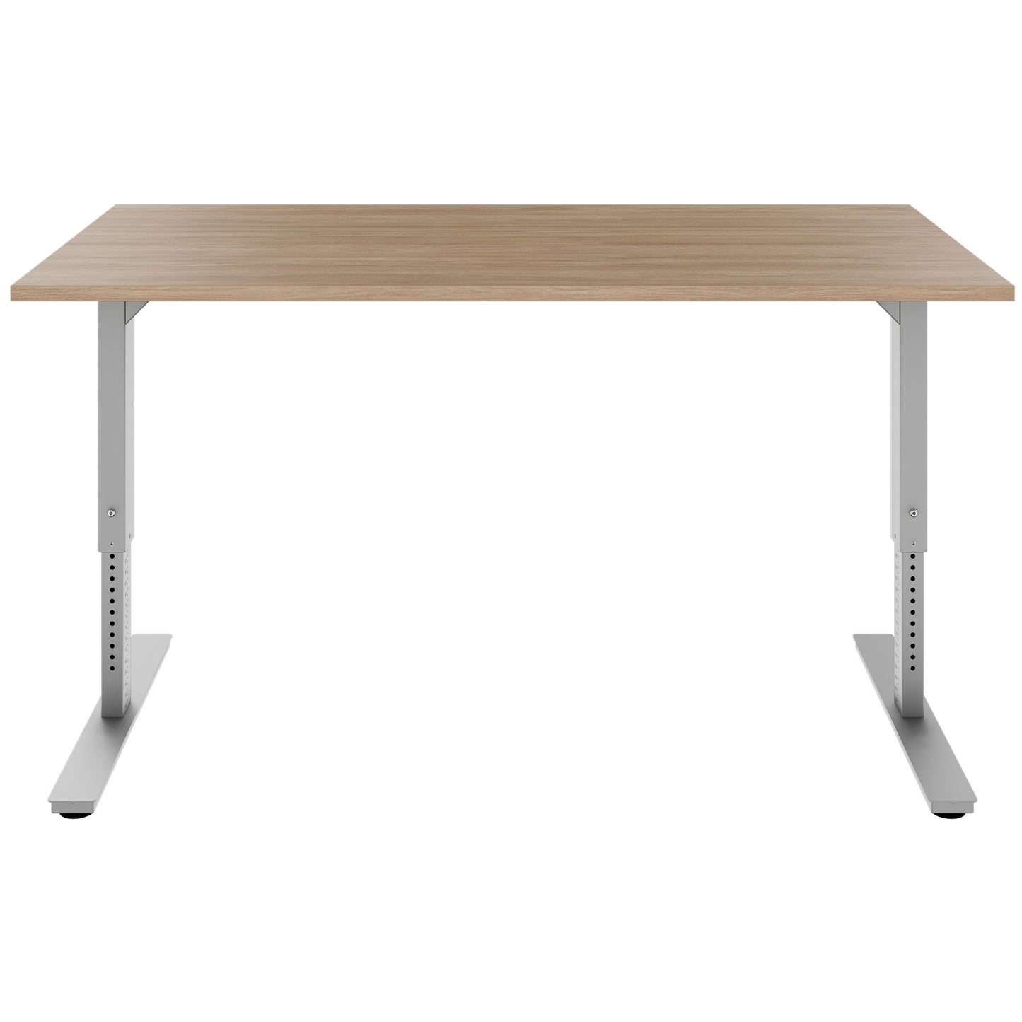 SCALE desk | 1600 - 1800 mm, manually height adjustable, amber oak