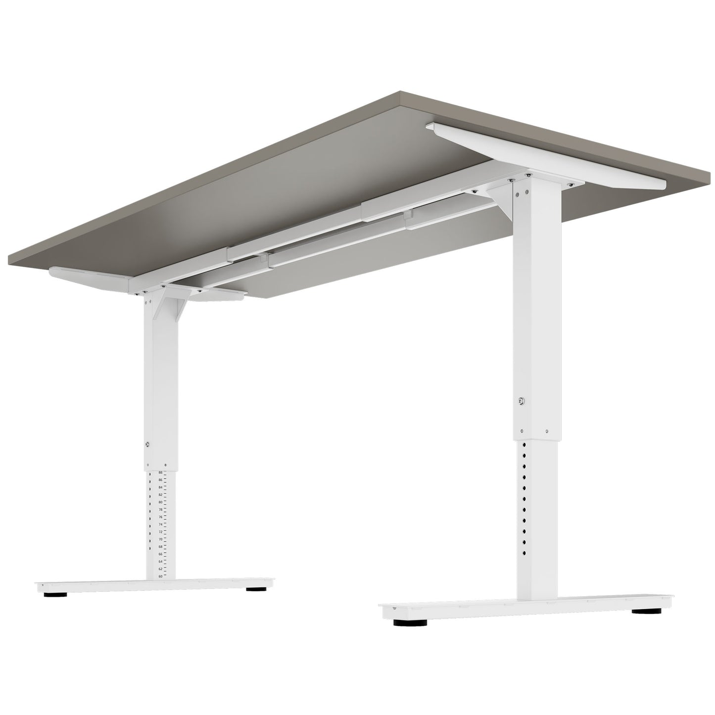 SCALE desk | 1600 - 1800 mm, manually height adjustable, Cubanite gray