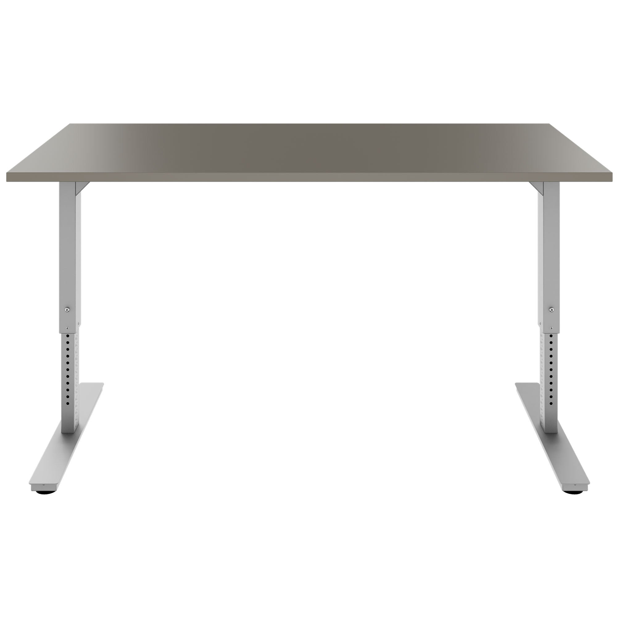 SCALE Schreibtisch | 1600 - 1800 mm, manuell höhenverstellbar, Cubanitgrau