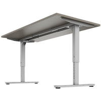 SCALE Schreibtisch | 1600 - 1800 mm, manuell höhenverstellbar, Cubanitgrau