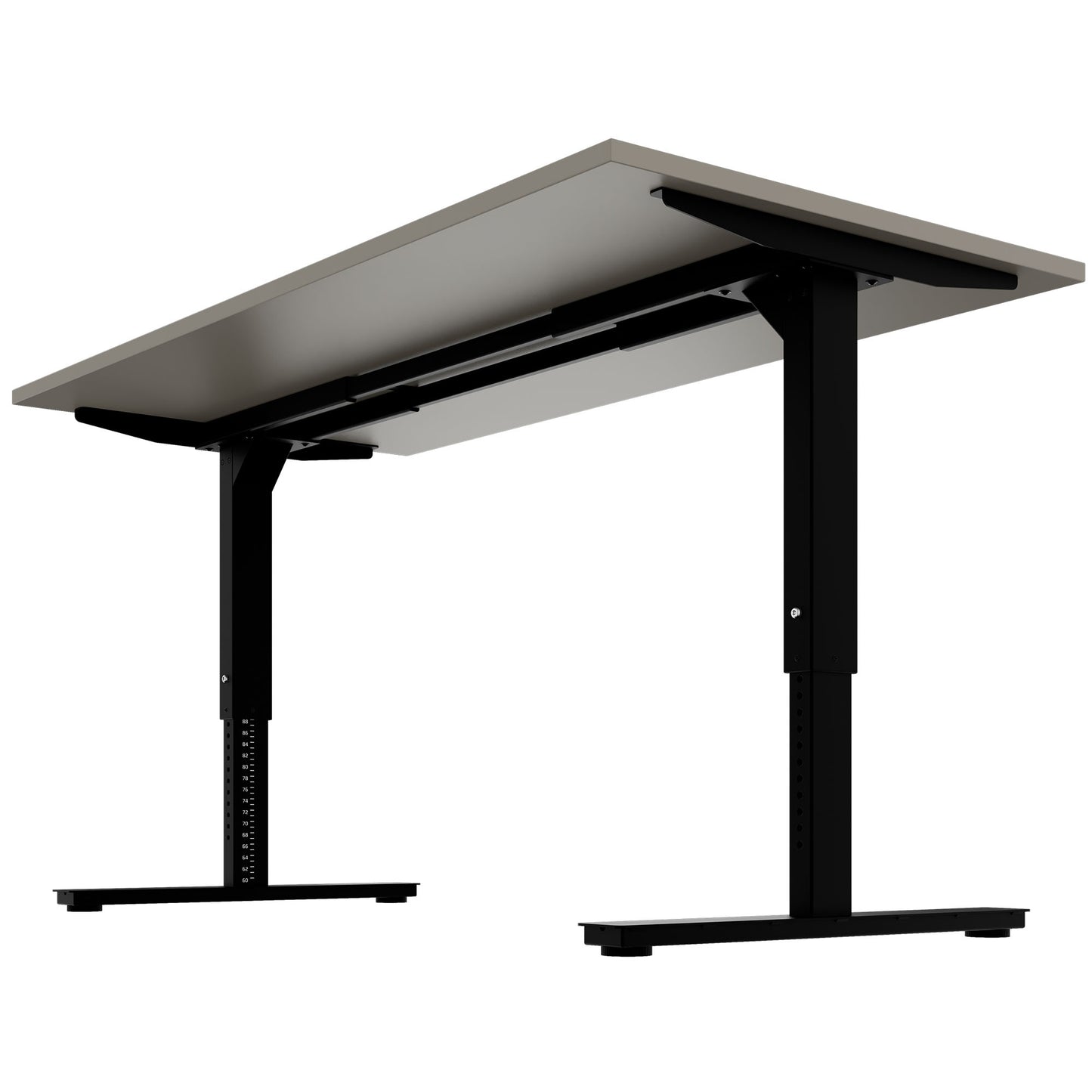 SCALE desk | 1600 - 1800 mm, manually height adjustable, Cubanite gray