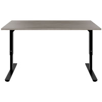SCALE Schreibtisch | 1600 - 1800 mm, manuell höhenverstellbar, Nordeiche grau