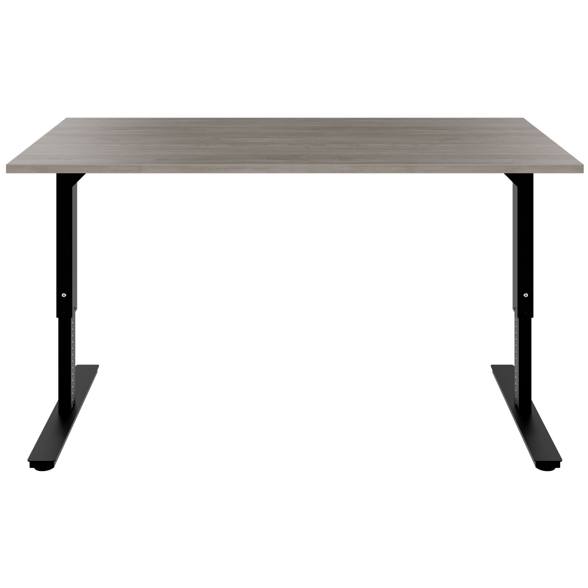SCALE Schreibtisch | 1600 - 1800 mm, manuell höhenverstellbar, Nordeiche grau