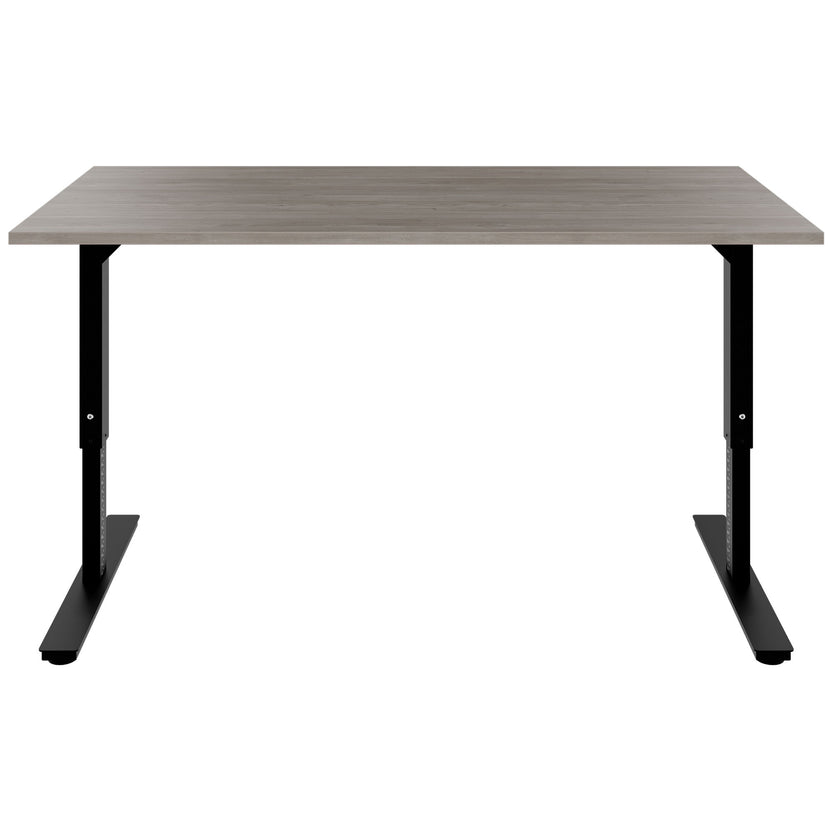 SCALE Schreibtisch | 1600 - 1800 mm, manuell höhenverstellbar, Nordeiche grau