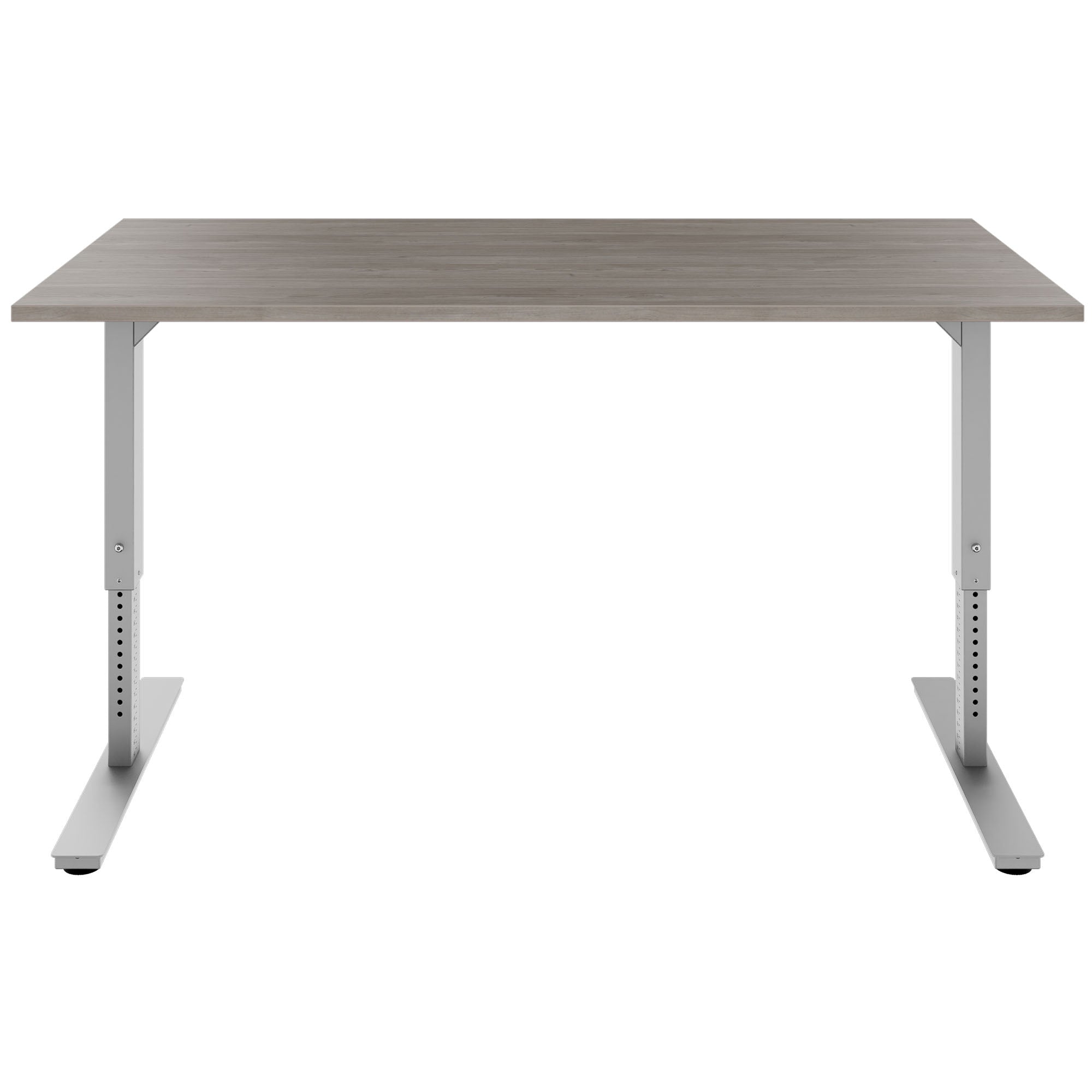 SCALE Schreibtisch | 1600 - 1800 mm, manuell höhenverstellbar, Nordeiche grau
