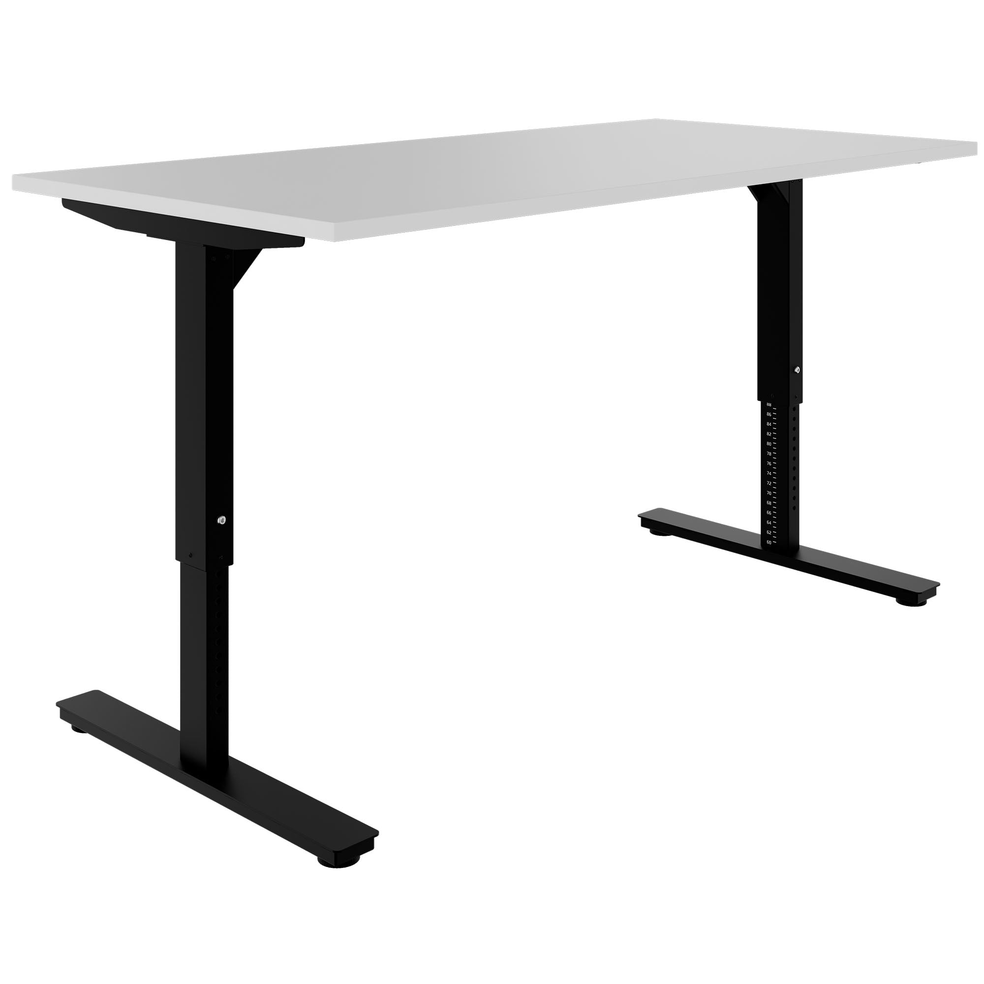 Scale Desk | 1600 - 1800 mm, réglable manuellement à hauteur, gris perlé